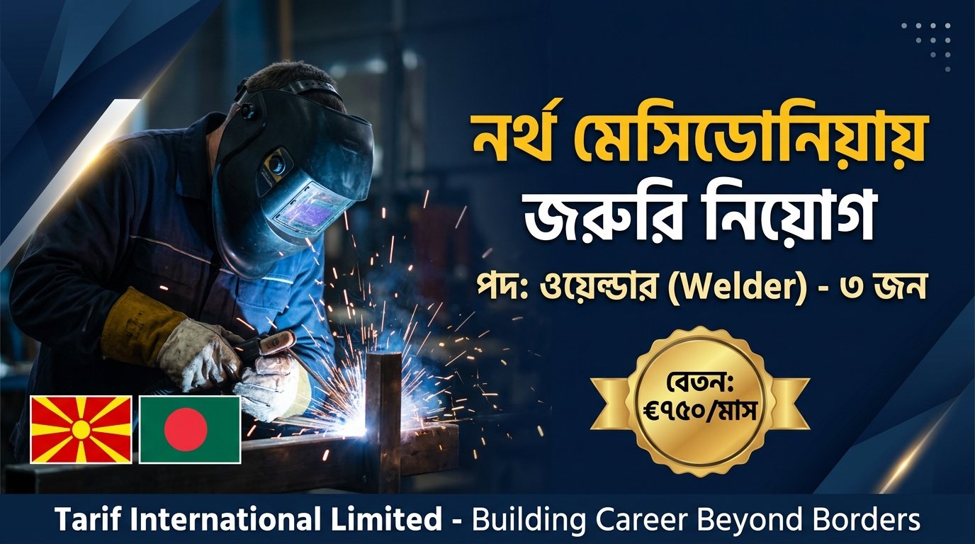 ওয়েল্ডার (Welder) — নর্থ মেসিডোনিয়ায় জরুরি নিয়োগ 🇲🇰